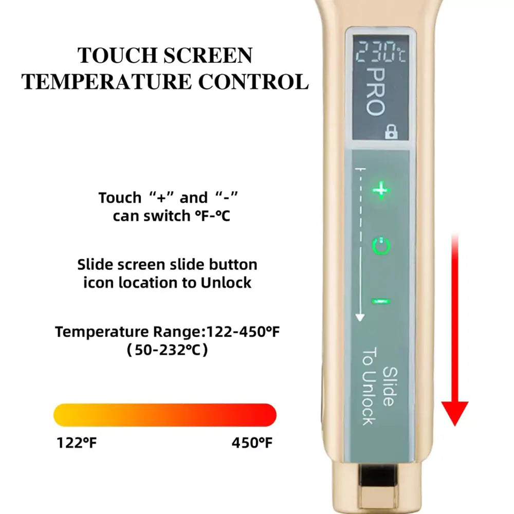 Professional Titanium Hair Straightener with Touch Screen